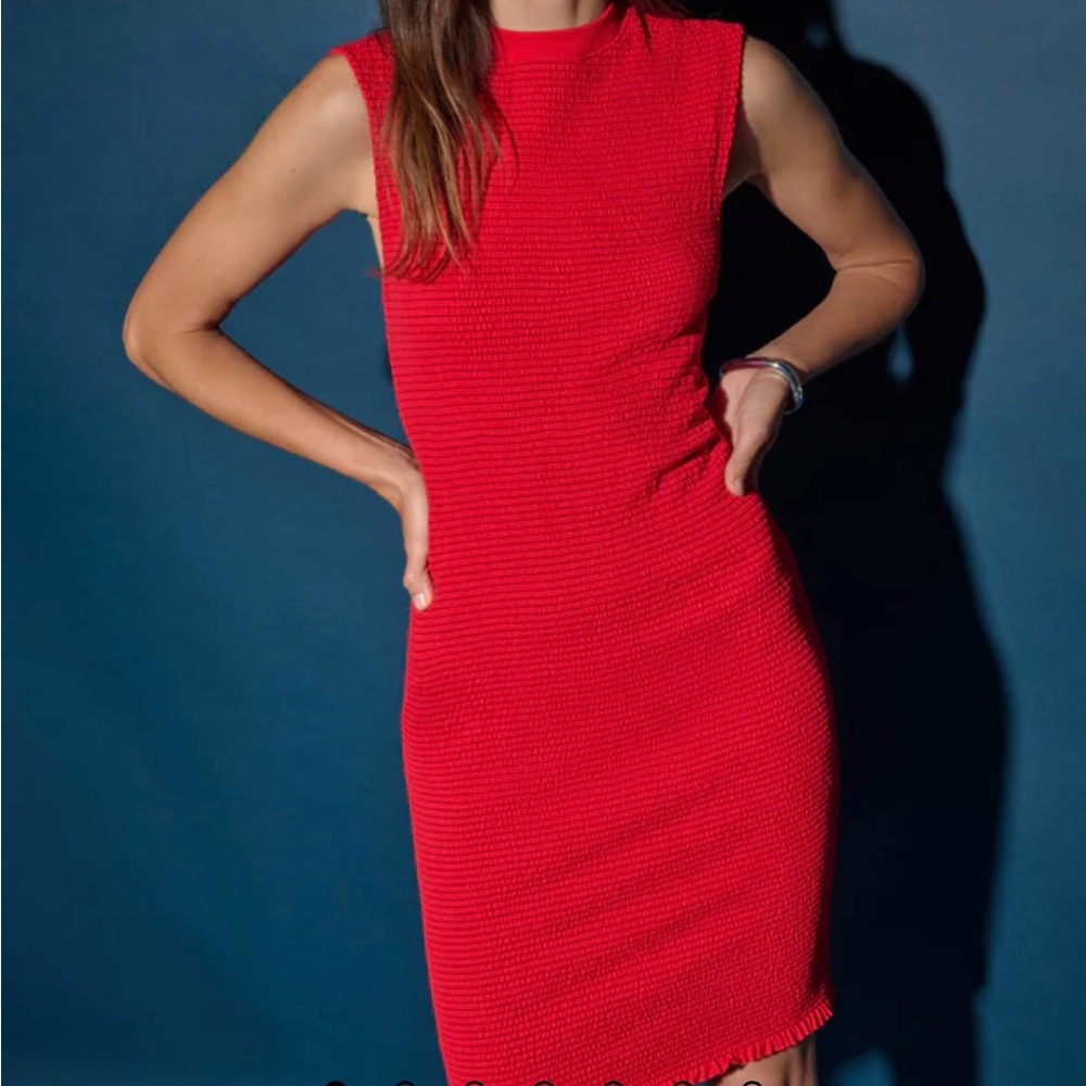 Nation Los Angeles NWT Elegant Red Sleeveless Dress SZ: XS